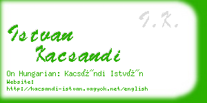 istvan kacsandi business card